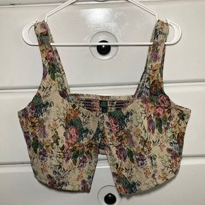 Floral corset crop top